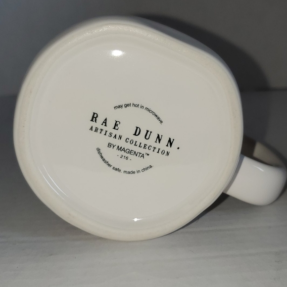 Rae Dunn Cup Mug Coffee Marine White Tea New main image 1